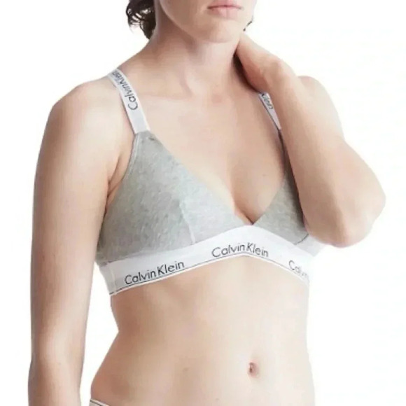 Calvin Klein triangle convertible cotton bralette Sz M nwt #005 - Picture 1 of 2